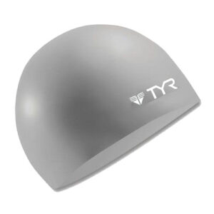 TYR Wrinkle Free Silicone Swim Caps Silver