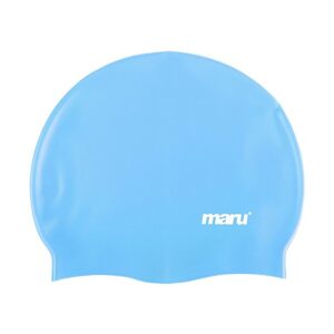 Maru Solid SIlicone Swim Caps Blue A0836