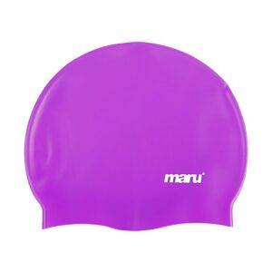 Maru Solid SIlicone Swim Caps Purple A0839