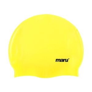 Maru Solid Silicone Swim Caps Yellow