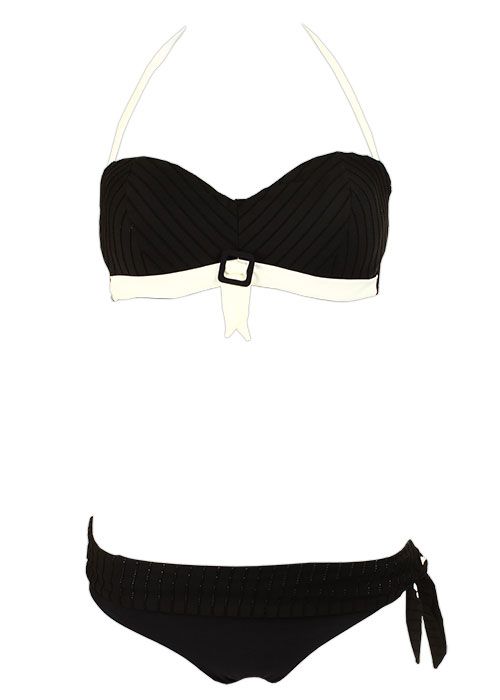 Melie & Madeleine Black & White Jenny Bikini