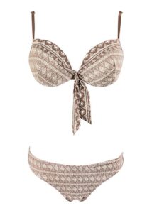 Melie & Madeleine Vilma Push Up Bikini - Brown / White