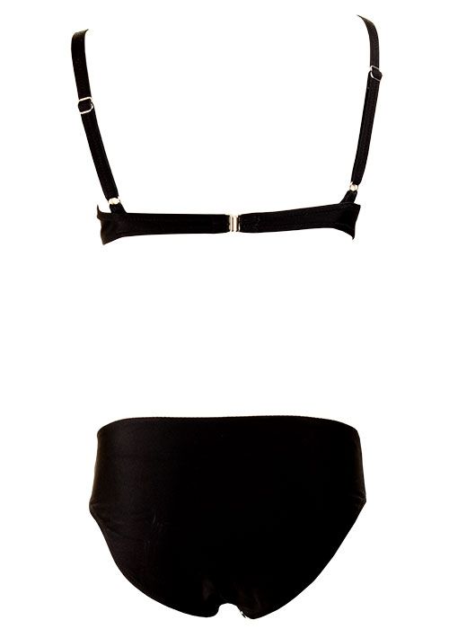 Melie & Madeleine Black/White Marta Bikini In a C Cup