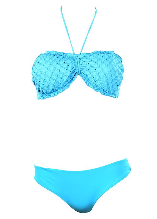 Melie & Madeleine Blue Romina Bikini in a B Cup