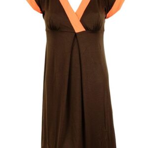 Melie & Madeleine Matilde Brown/Orange Beach Dress