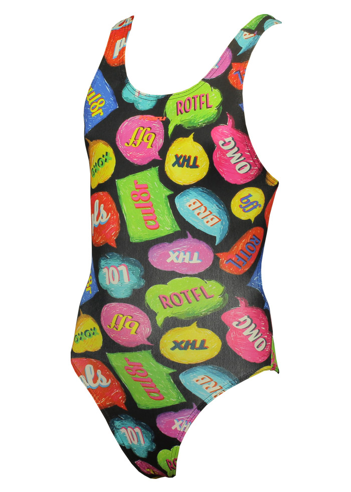 Maru Girls TXT Pacer Auto Back Swimsuit
