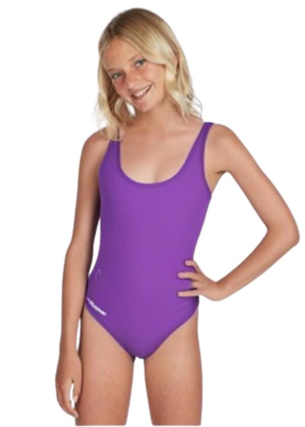 Aqua Sphere Eva Girls Swimsuit Back - Purple