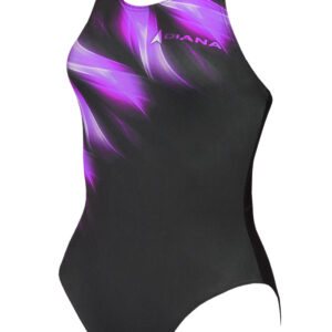 Diana Womens Swirl Swimming Costume - Purple