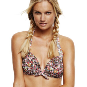 Azura Endless Summer Gathered Rouch Halter - Coral