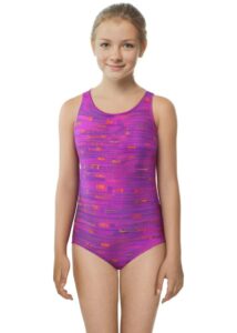 Adidas Girls Graphic Swimsuit - Shock Purple