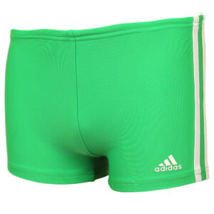 Adidas Junior 3-Stripes swim Boxer - Green / White