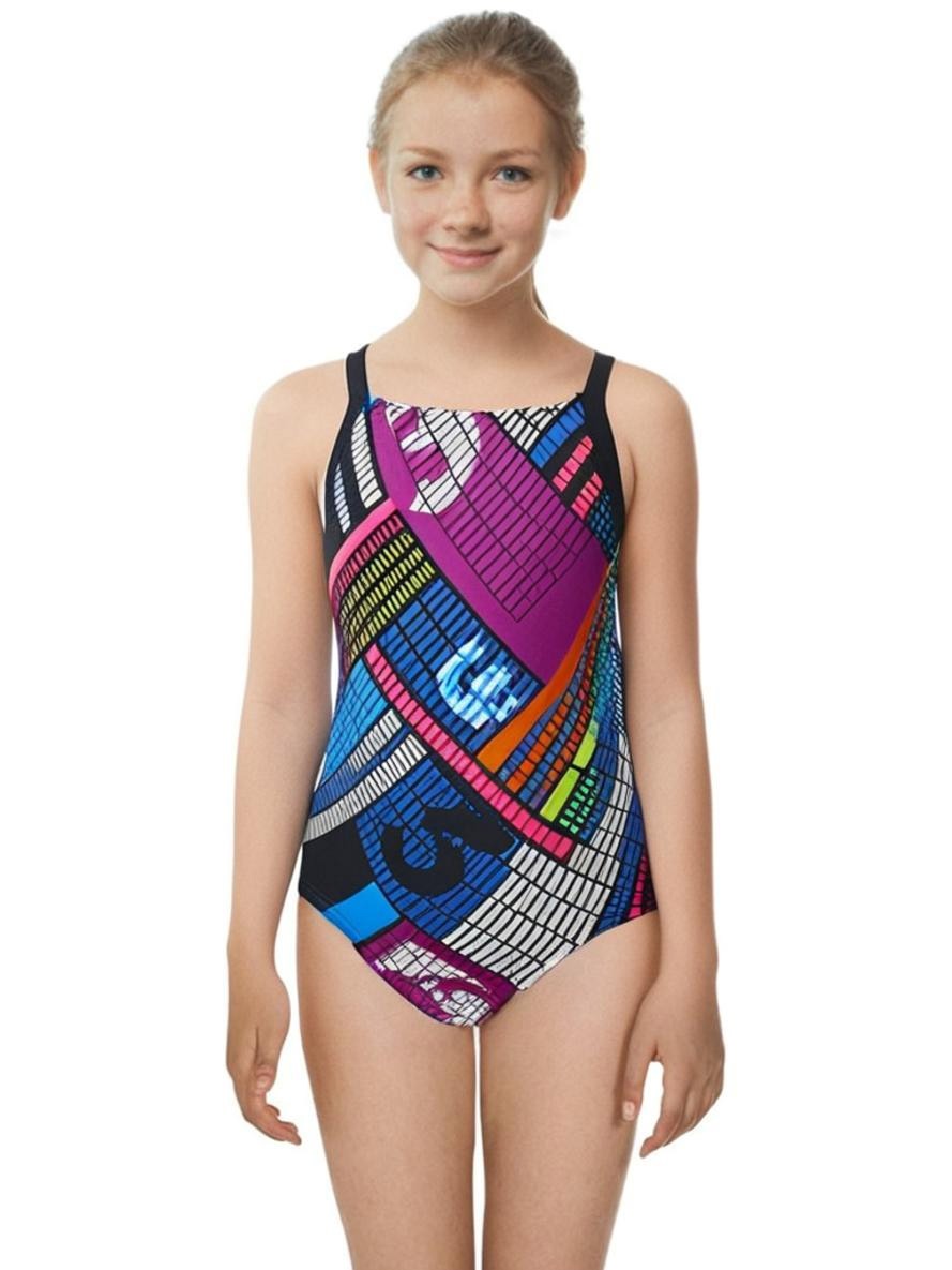 Adidas Junior INF+ TH Swimsuit - Black / Shock Purple