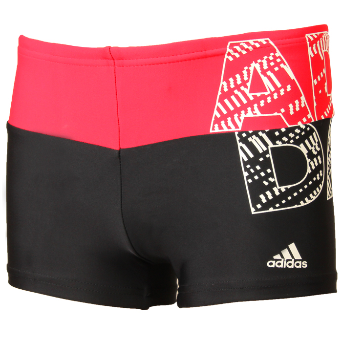 Adidas Junior Performance Swim Boxers - Black / Ray Red