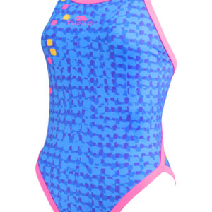 Turbo Colour Grid Women's Blue Swimsuit