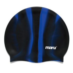 Maru Silicone Swim Cap Black & Blue