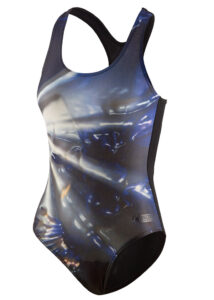 Beco Womens Black / Blue Swimsuit - Maxpower
