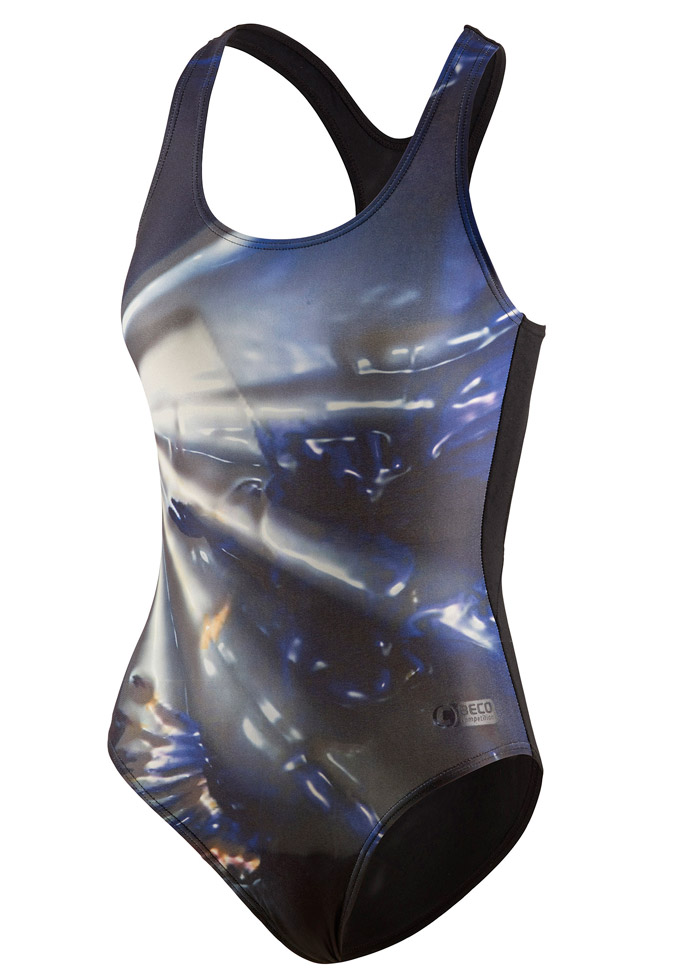 Beco Womens Black / Blue Swimsuit - Maxpower