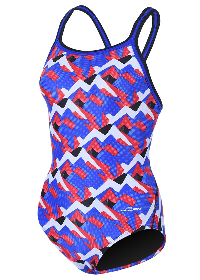 Dolfin Girls XtraSleek Eco Denali DBX Back - Red/White/Blue