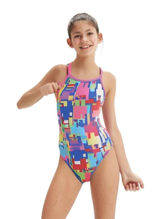 Dolfin Girls Winners Game-On! V-2 Back Swimsuit-0