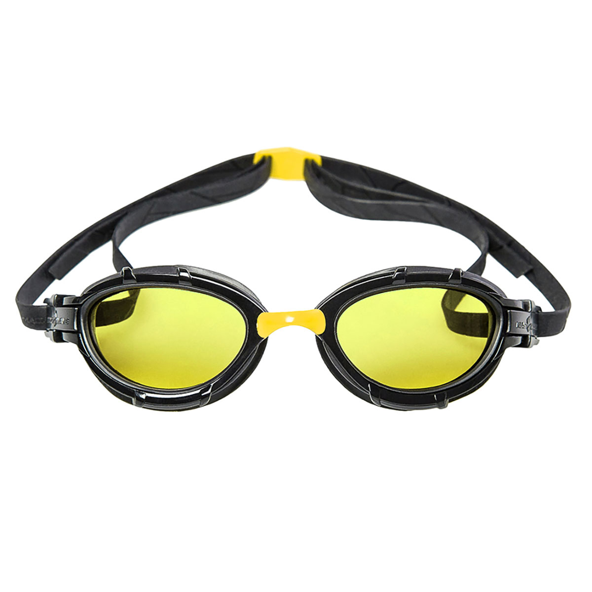 Mad Wave Triathlon Mirrored Goggles - Black / Yellow