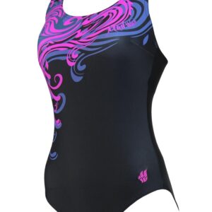 Mad Wave Women's Wave Swimsuit - Black / Purple