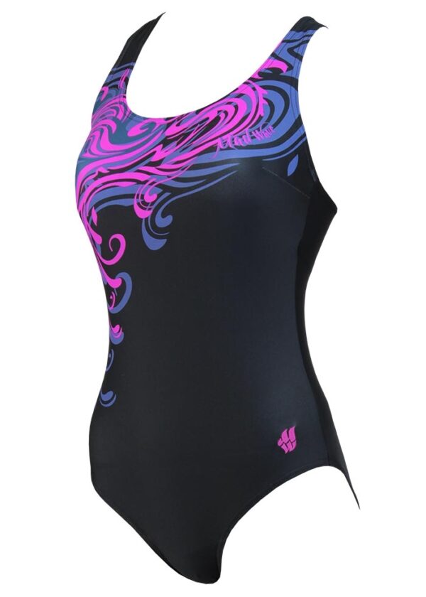 Mad Wave Women's Wave Swimsuit - Black / Purple