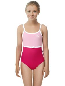 Adidas Girls Graphic Swimsuit - Pink / White
