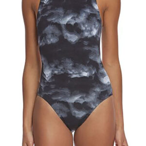 Nike Girls Cloud Fastback Tank Swimsuit - Black-0