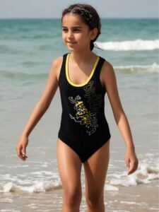 Aquasphere Girls Saturn Swimsuit - Black