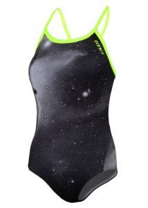 Zone3 Women's Cosmic Bound Back Costume - Grey / Fluro Yellow
