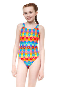 Maru Girls Superstars Pacer Rave Back Swimsuit - Turquoise