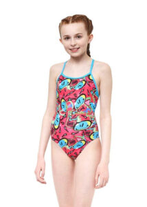 Maru Girls Bounce Pacer Fly Back Swimsuit - Pink