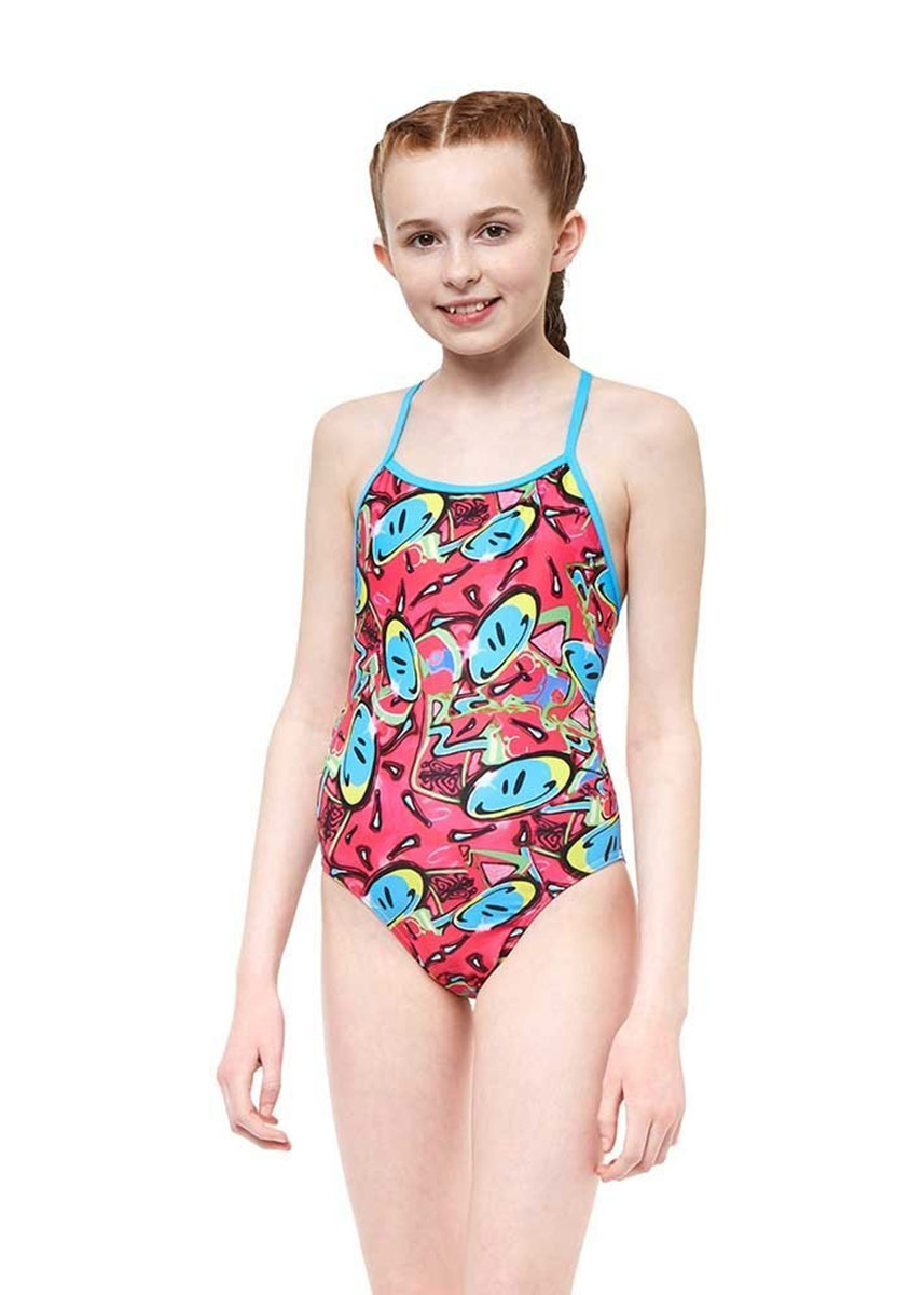 Maru Girls Bounce Pacer Fly Back Swimsuit - Pink-0