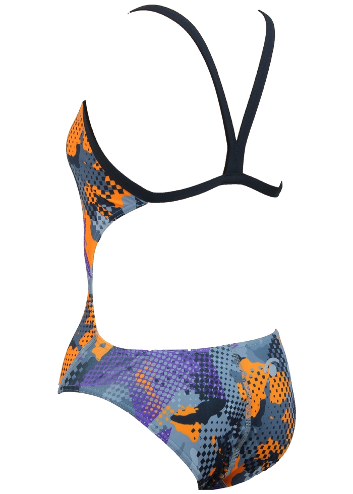 Jaked Womens Teknocamou Extreme One-Piece Swimsuit - Purple