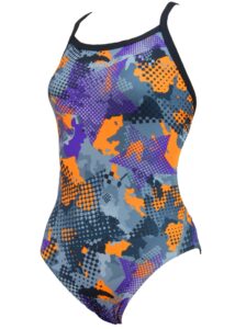 Jaked Womens Teknocamou Extreme One-Piece Swimsuit - Purple