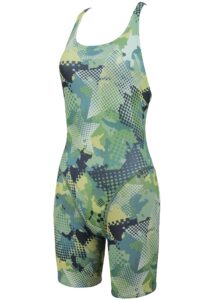 Jaked Womens Teknocamou Full Body Kneesuit Open Back - Military Green