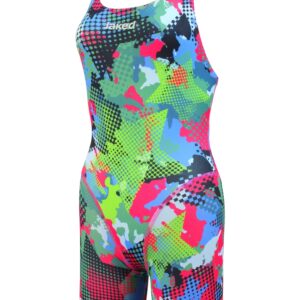 Jaked Womens Teknocamou Full Body Kneesuit Open Back - Fluo Green