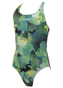 Jaked Girls Teknocamou One-Piece Swimsuit - Military Green