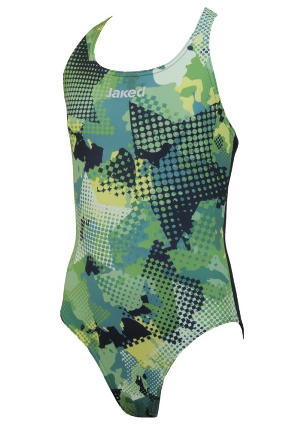 Jaked Girls Teknocamou One-Piece Swimsuit - Military Green