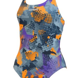 Jaked Womens Teknocamou One-Piece Swimsuit - Purple