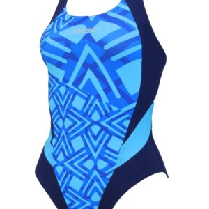 Jaked Womens Geometrik One-Piece Swimsuit - Turquoise