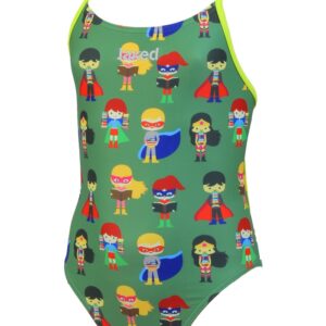 Jaked Girls Superheroes Mood One-Piece Swimsuit - Military Green