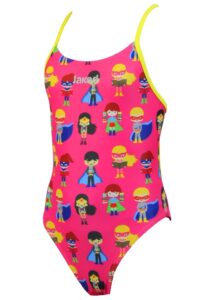 Jaked Girls Superheroes Mood One-Piece Swimsuit - Pink