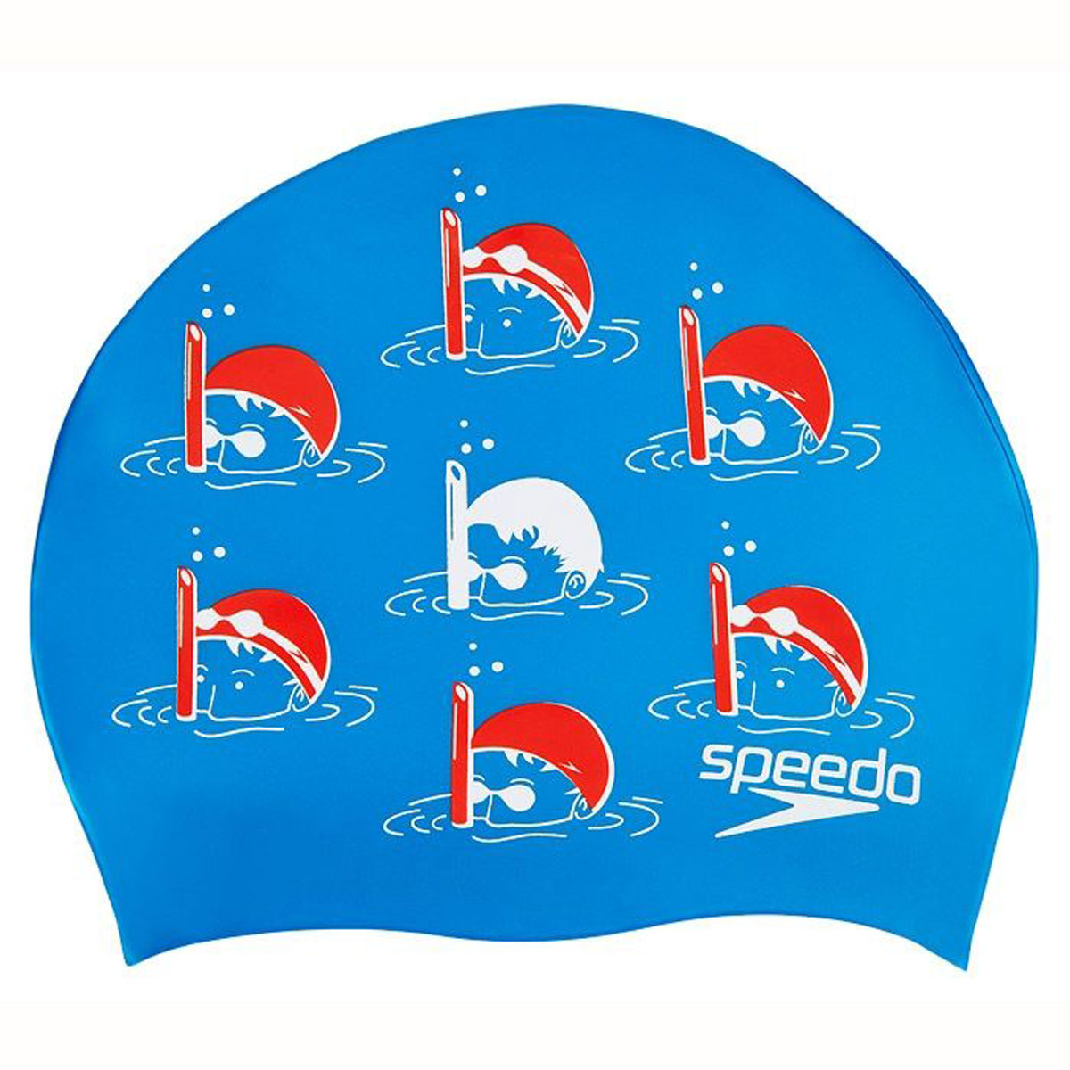 Speedo Junior Slogan Cap - Blue / Red / White-0