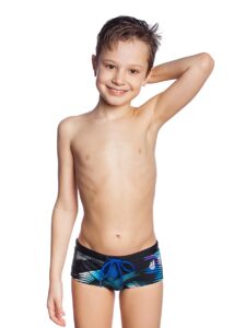 Mad Wave Boy's Breacker Trunks - Black/Blue