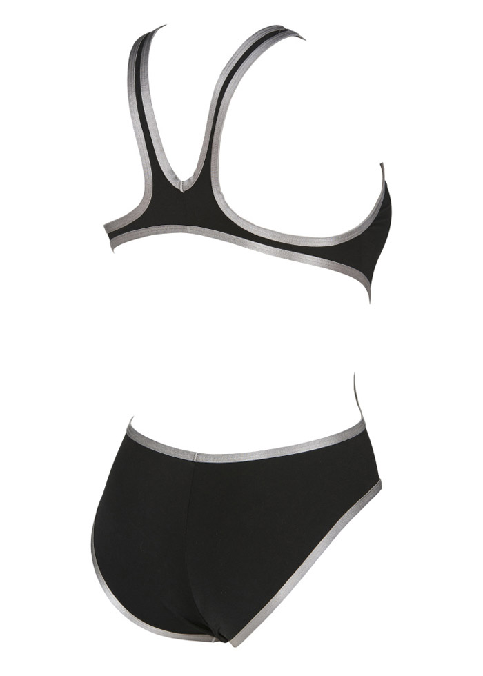 Arena Womens One Biglogo Swimsuit - Black/Silver-250113