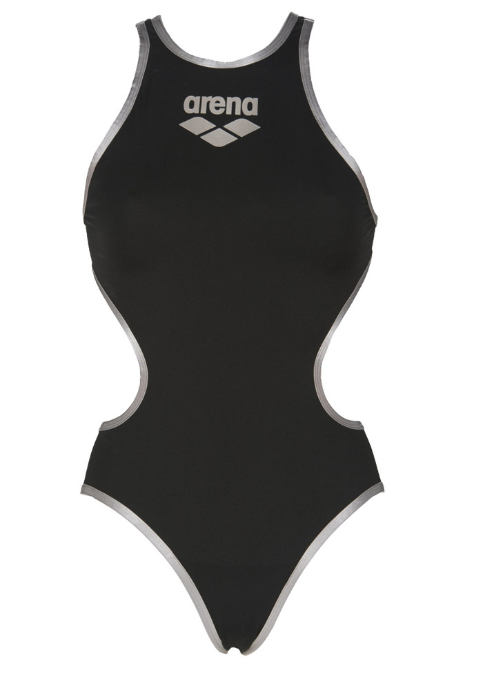 Arena Womens One Biglogo Swimsuit - Black/Silver-250114