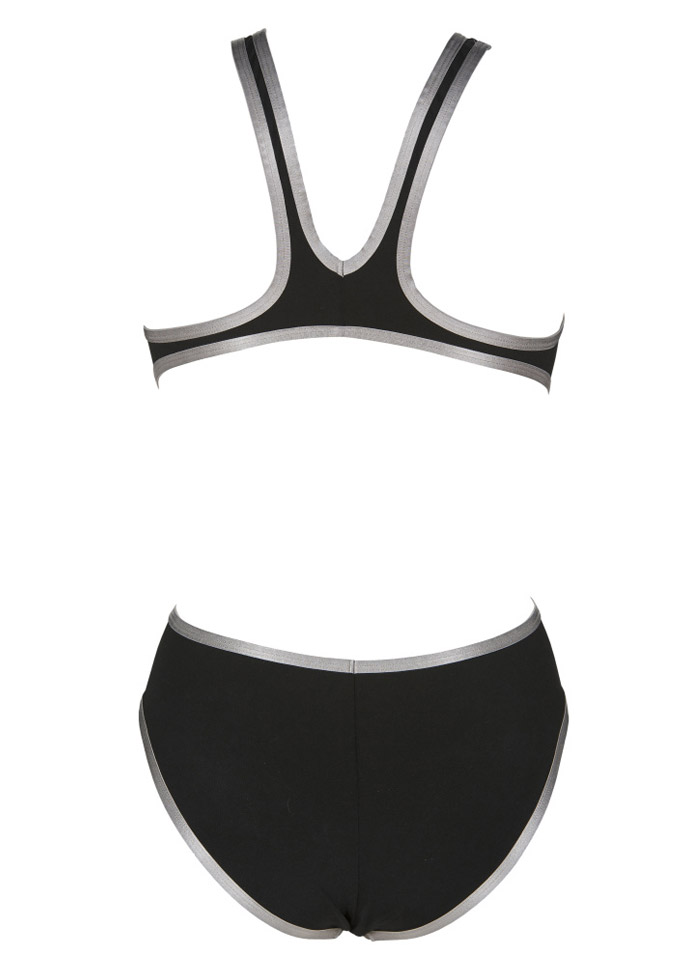 Arena Womens One Biglogo Swimsuit - Black/Silver-250115