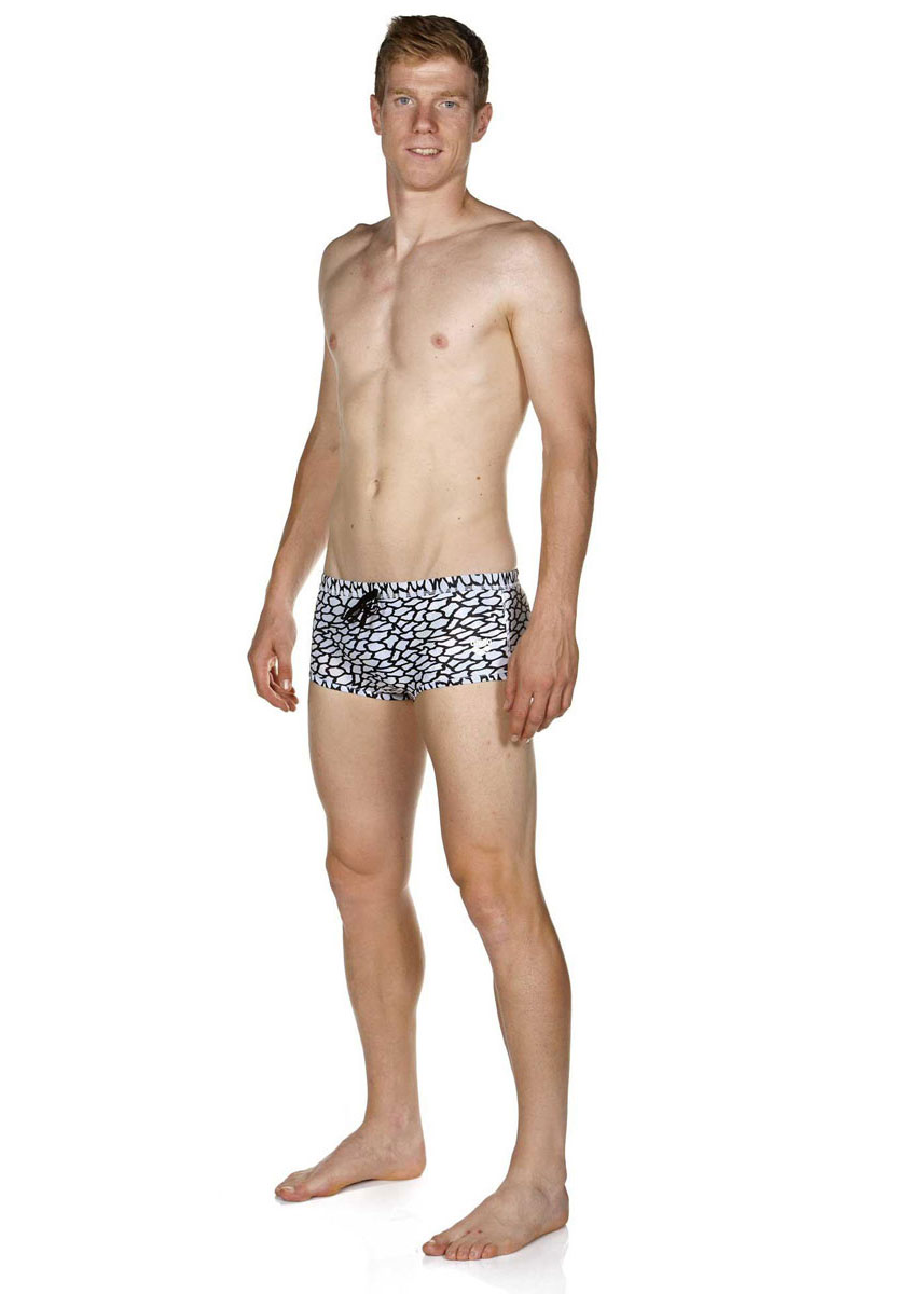 Arena Boy's Upside Down Low Waist Short - White / Multi-567724
