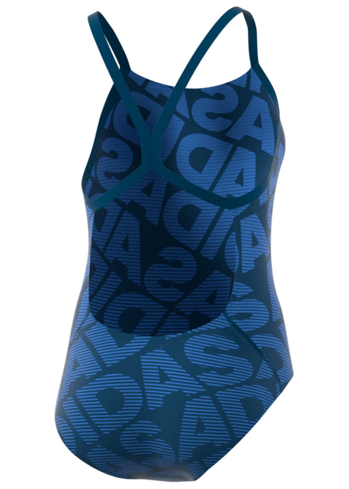 Adidas Women's Allover Print Swimsuit - Blue-250421